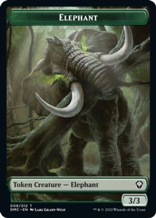 Elephant // Treasure Double-Sided Token (DMC-9 // 24) - Commander: Dominaria United