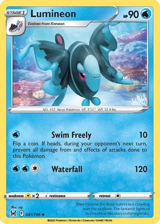 Lumineon (041/196) Reverse Holofoil [Lost Origin] - Uncommon