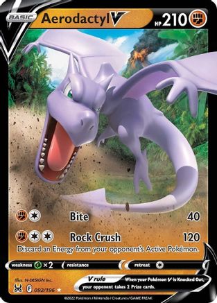 Aerodactyl V (092/196) Holofoil [Lost Origin] - Ultra Rare