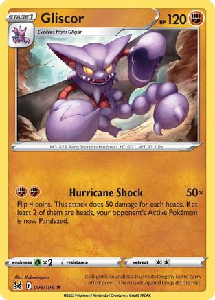Gliscor (096/196) Reverse Holofoil [Lost Origin] - Rare