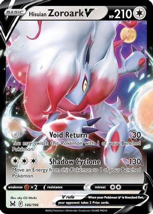 Hisuian Zoroark V (146/196) Holofoil [Lost Origin] - Ultra Rare