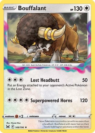 Bouffalant (148/196) Reverse Holofoil [Lost Origin] - Rare