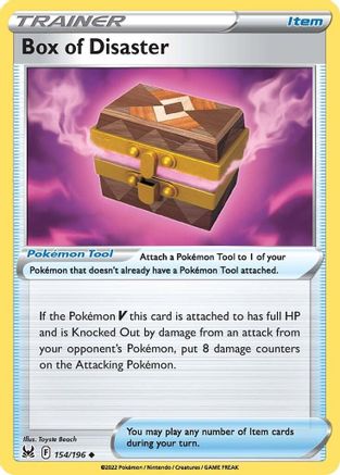 Box of Disaster (154/196) Reverse Holofoil [Lost Origin] - Uncommon