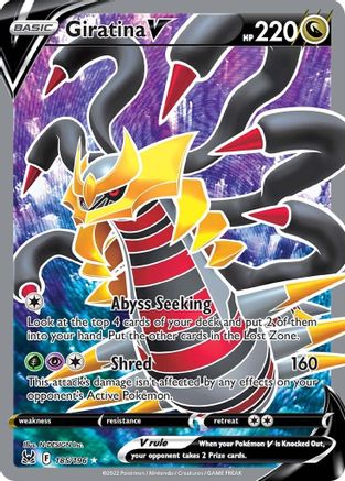 Giratina V (Full Art) (185/196) Holofoil [Lost Origin] - Ultra Rare