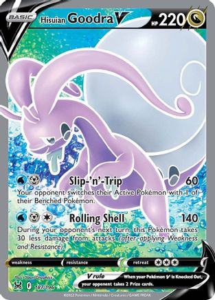 Hisuian Goodra V (Full Art) (187/196) Holofoil [Lost Origin] - Ultra Rare