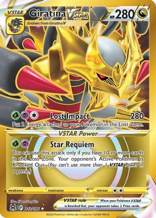Giratina VSTAR (Secret) (212/196) Holofoil [Lost Origin] - Secret Rare
