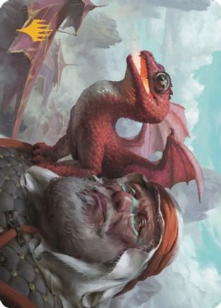 Dragon Whelp Art Card (Gold-Stamped Signature) (ASDMU-029) - Art Series: Dominaria United