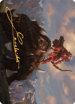 Meria's Outrider Art Card (Gold-Stamped Signature) (ASDMU-037) - Art Series: Dominaria United