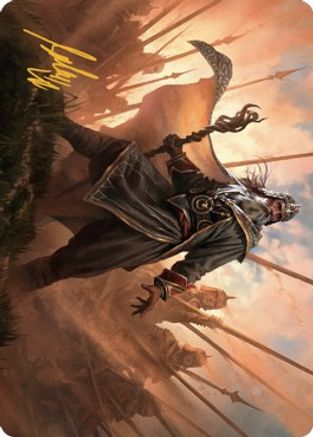Hazezon, Shaper of Sand Art Card (Gold-Stamped Signature) (ASDMU-046) - Art Series: Dominaria United
