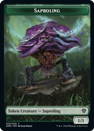 Saproling // Goblin Double-sided Token (DMU-) - Dominaria United Foil