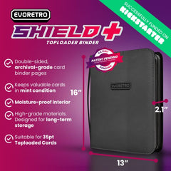 EVORETRO Toploader Album (3x3 216 card holder) - Black-Red | Eastridge Sports Cards