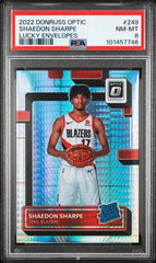 2022-23 Donruss Optic Lucky Envelopes #249 Shaedon Sharpe #7/8 PSA 8 (Rookie) | Eastridge Sports Cards