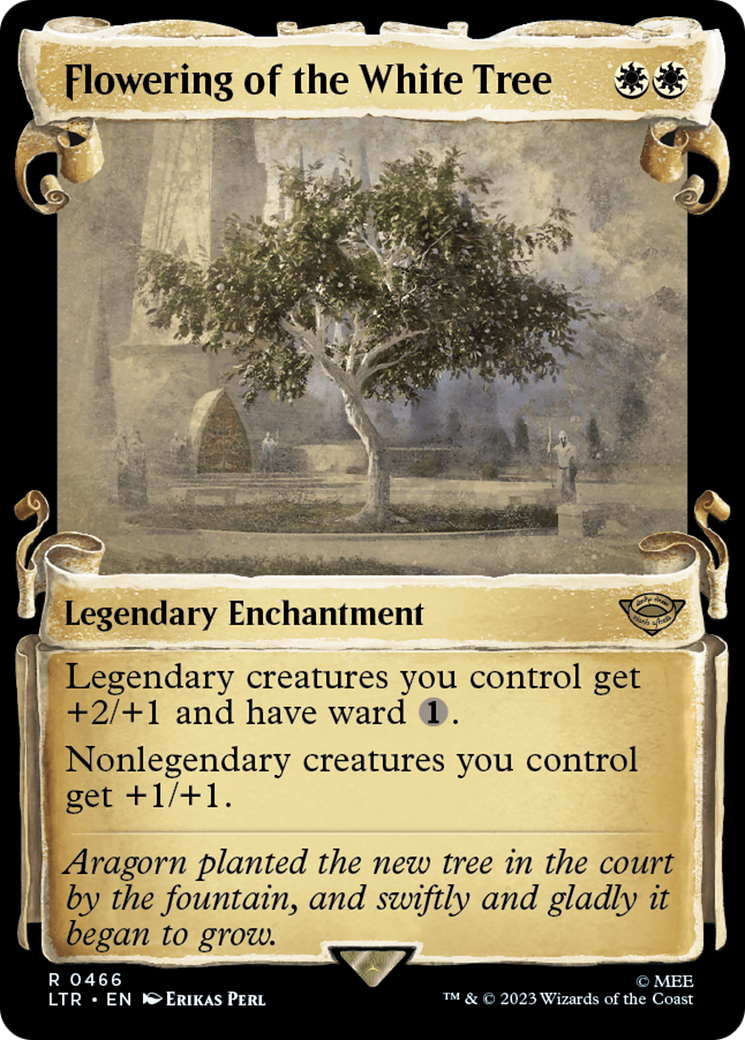 Flowering of the White Tree (Showcase Scrolls) (LTR-466) - The Lord of the Rings: Tales of Middle-earth: (Showcase) Foil