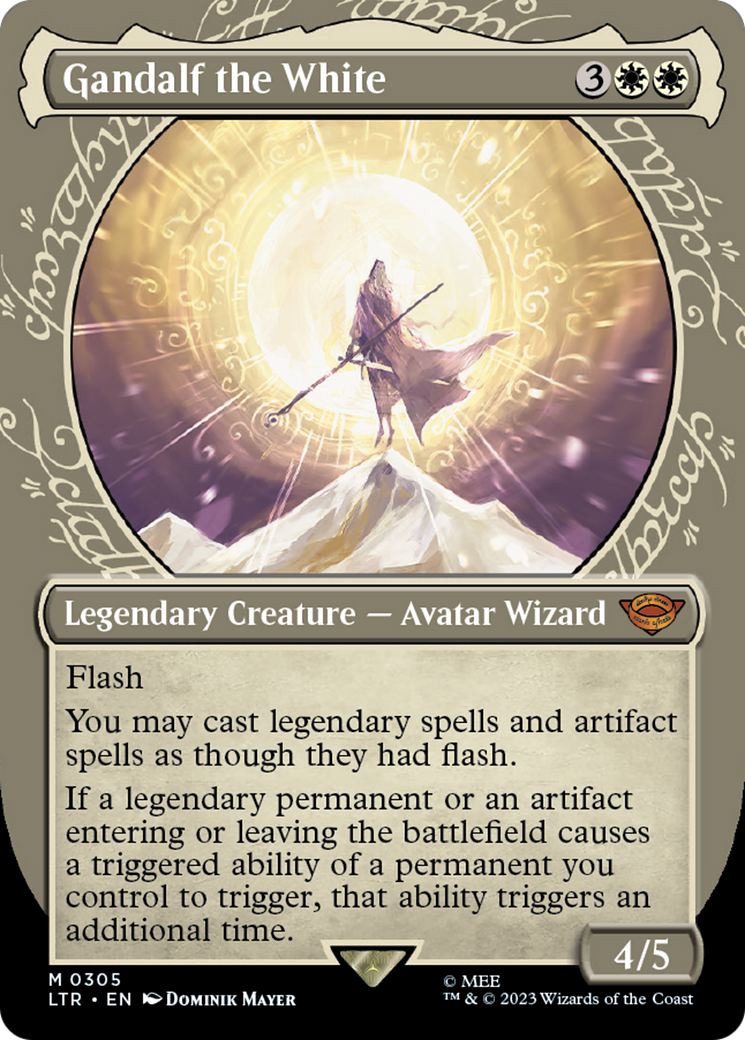 Gandalf the White (Showcase) (LTR-305) - The Lord of the Rings: Tales of Middle-earth: (Showcase) (Borderless) Foil