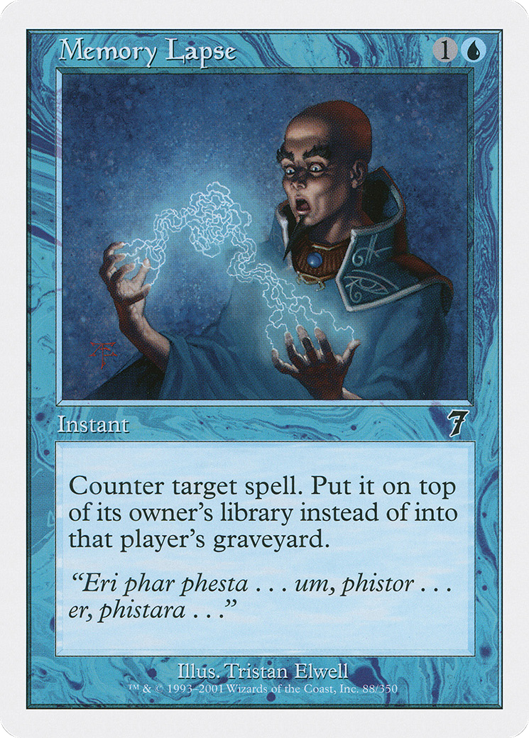 Memory Lapse (7ED-088) - 7th Edition