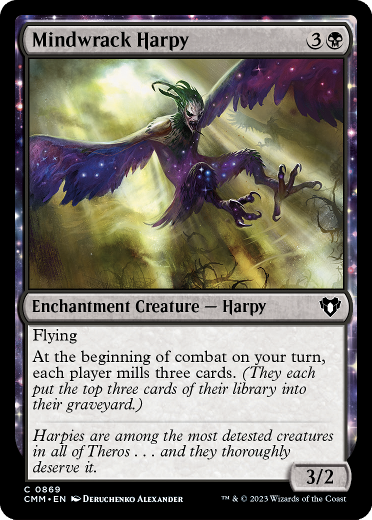 Mindwrack Harpy (CMM-869) - Commander Masters: (enchantment)