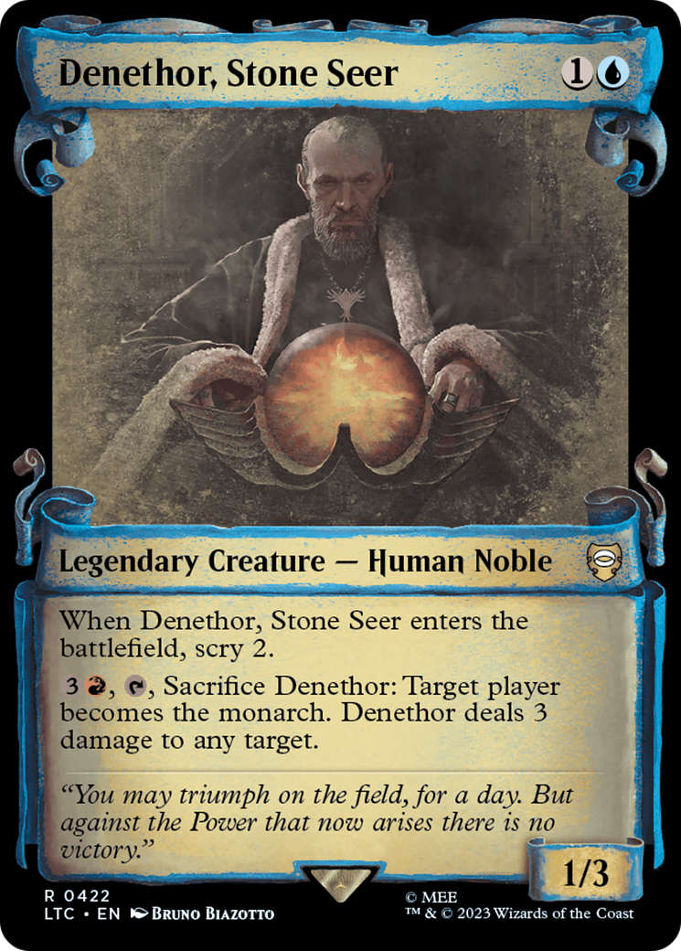 Denethor, Stone Seer (Showcase Scrolls) (LTC-422) - Tales of Middle-earth Commander: (Showcase) Foil