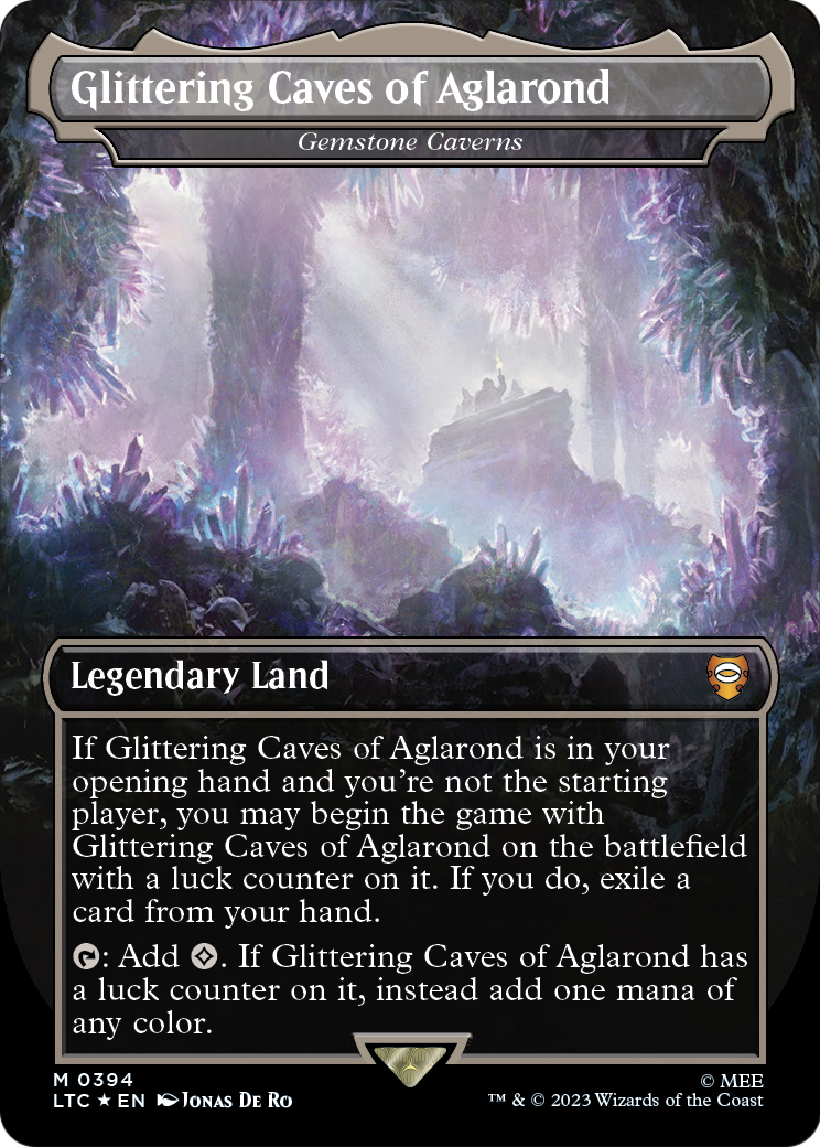 Glittering Caves of Aglarond - Gemstone Caverns (Surge Foil) (LTC-394) - Tales of Middle-earth Commander / Glittering Caves of Aglarond (Borderless) Foil