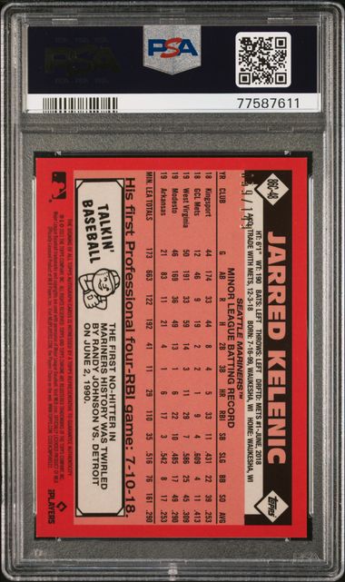 2021 Topps Update '86 Topps Silver Pack Autographs #86C48 Jarred Kelenic #059/149 PSA 10 (Rookie) | Eastridge Sports Cards