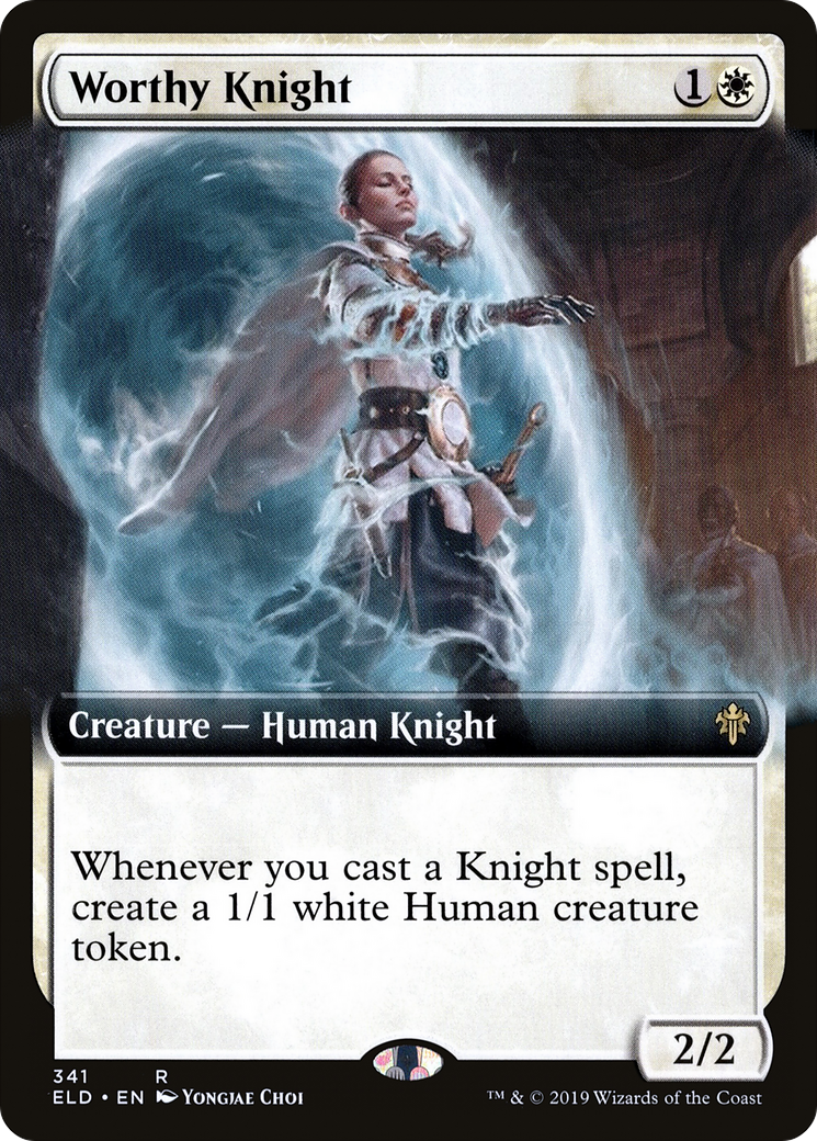 Worthy Knight (Extended Art) (ELD-341) - Throne of Eldraine: (Extended Art)