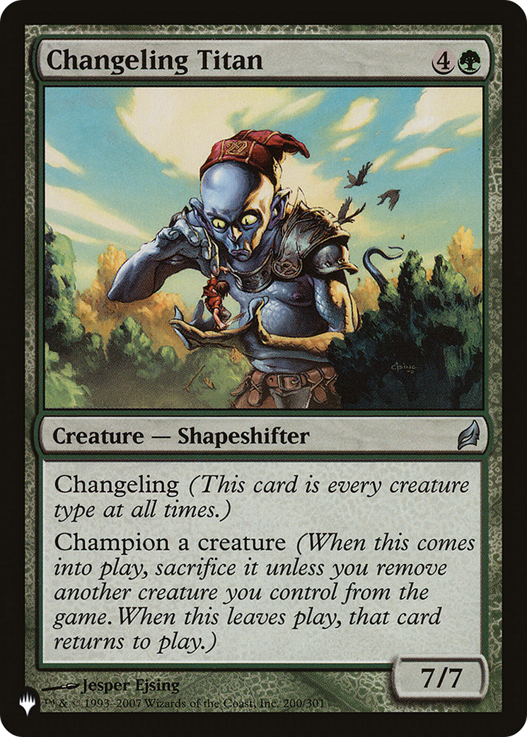 Changeling Titan (LIST-200/301) - The List