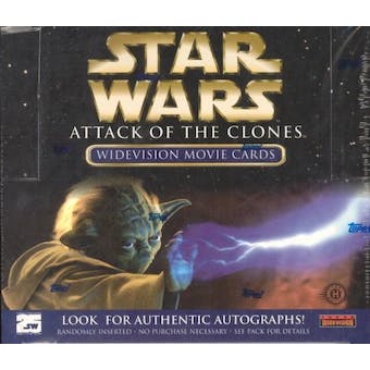 2002 Topps Star Wars Episode II Attack of the Clones Widevision Hobby Box