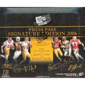 2006 Press Pass Signature Edition Football Hobby Box