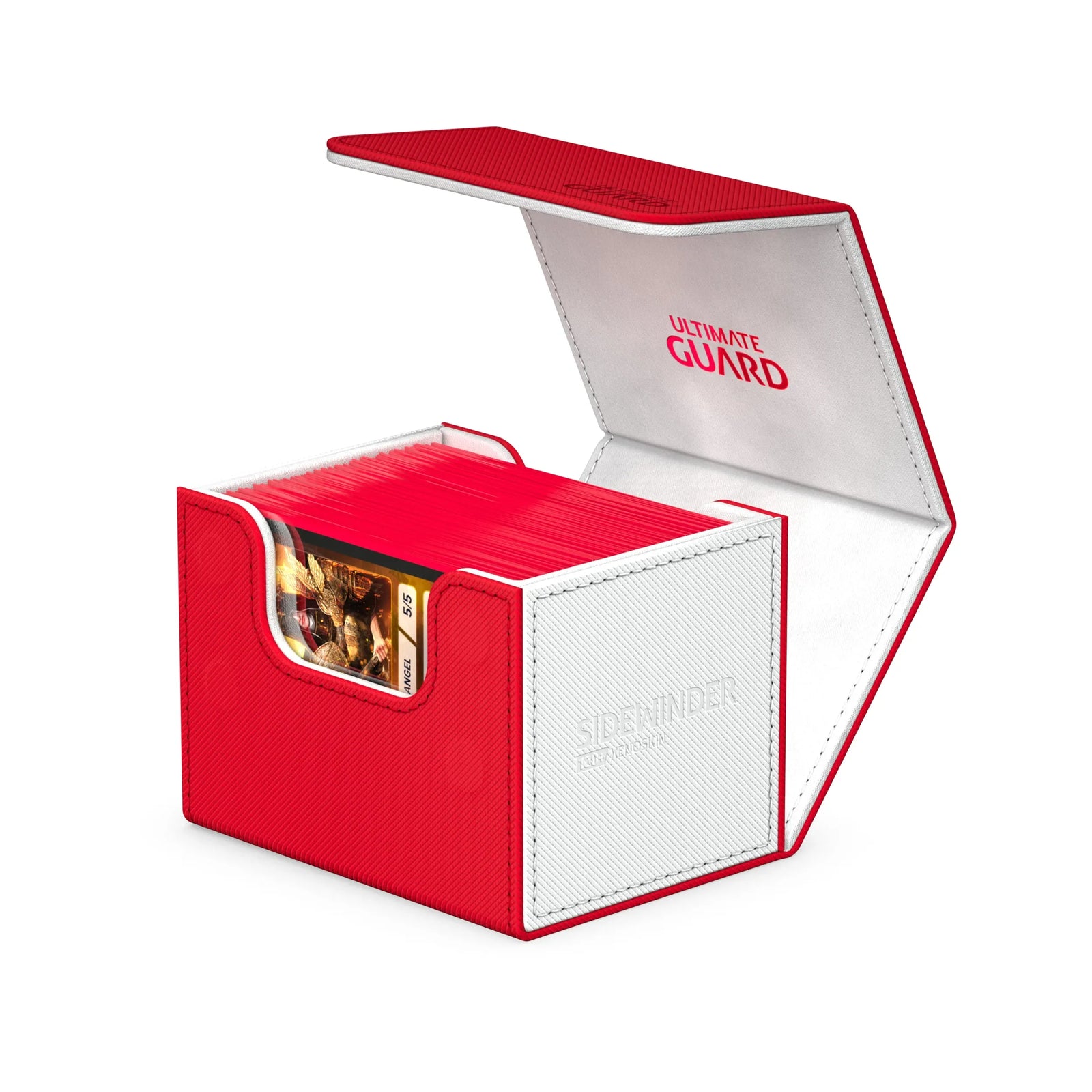 Ultimate Guard - Sidewinder 100+ Xenoskin Deck Box - Synergy Red/White
