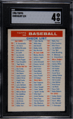 1956 Topps Checklist #2 SGC 4 | Eastridge Sports Cards