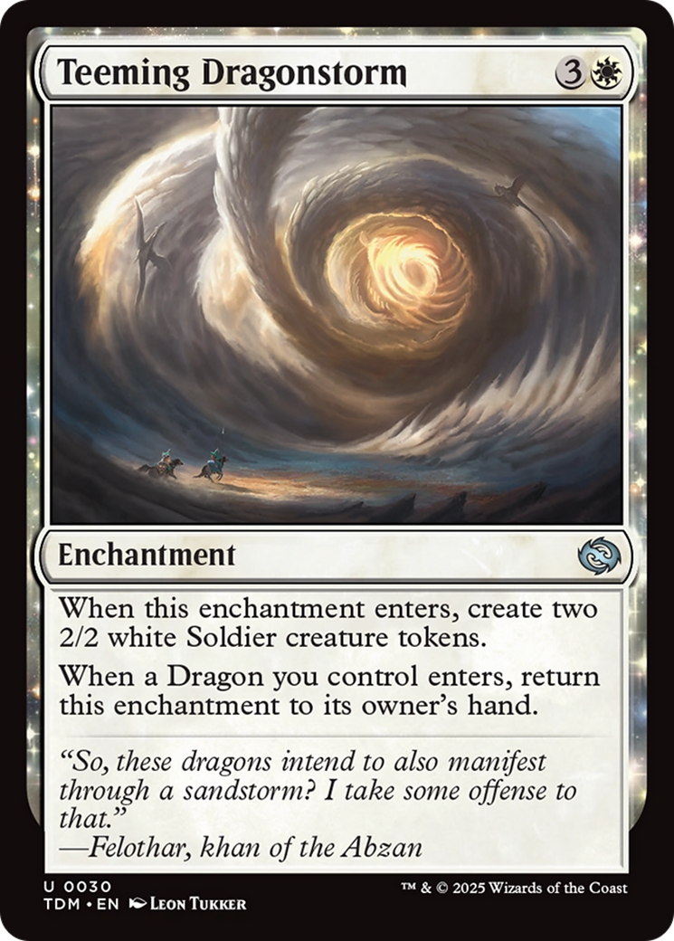 Teeming Dragonstorm (TDM-030) - Tarkir: Dragonstorm: (enchantment) Foil