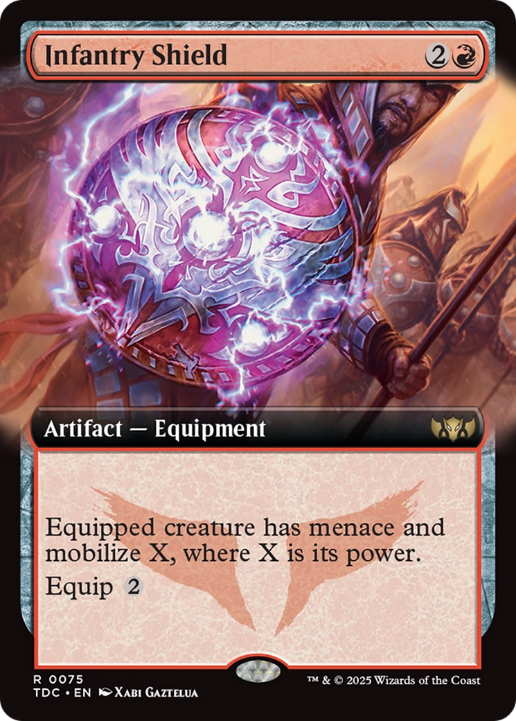 Infantry Shield (Extended Art) (TDC-075) - Commander: Tarkir: Dragonstorm: (Extended Art)