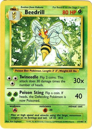 Beedrill (017/102) [Base Set] - Rare