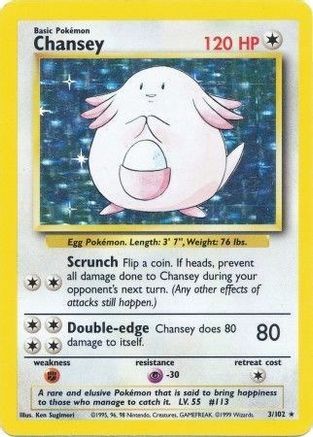 Chansey (003/102) Holofoil [Base Set] - Holo Rare