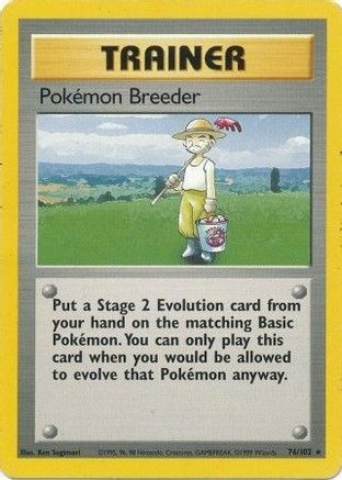 Pokemon Breeder (076/102) [Base Set] - Rare