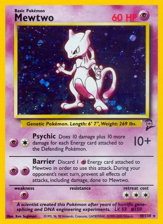 Mewtwo (010/130) Holofoil [Base Set 2] - Holo Rare