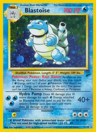 Blastoise (002/130) Holofoil [Base Set 2] - Holo Rare