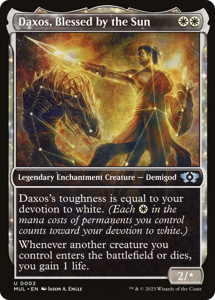 Daxos, Blessed by the Sun (MUL-002) - Multiverse Legends: (Showcase, enchantment)