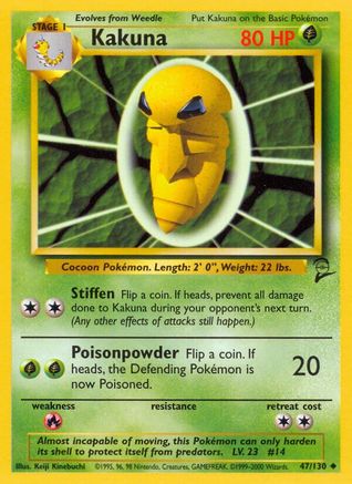 Kakuna (047/130) [Base Set 2] - Uncommon