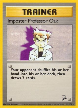 Imposter Professor Oak (102/130) [Base Set 2] - Rare