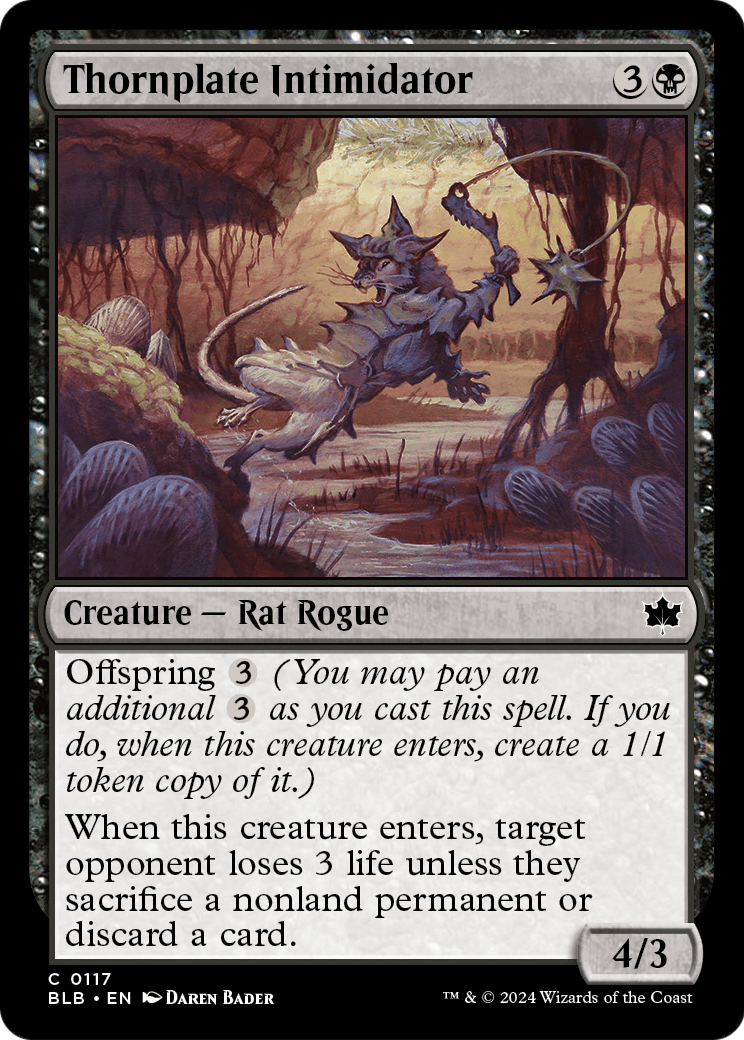Thornplate Intimidator (BLB-117) - Bloomburrow Foil
