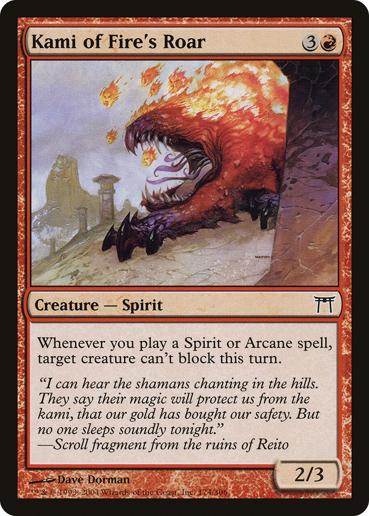 Kami of Fire's Roar (CHK-174) - Champions of Kamigawa Foil