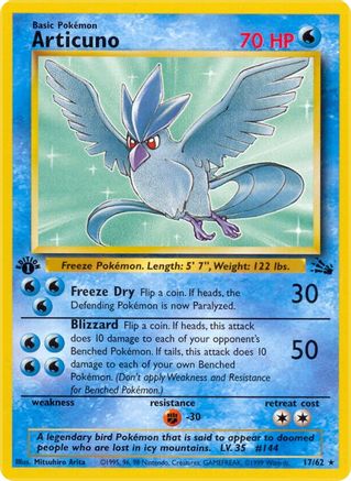 Articuno (017/62) 1st Edition [Fossil] - Rare