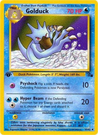 Golduck (035/62) 1st Edition [Fossil] - Uncommon