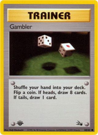 Gambler (060/62) 1st Edition [Fossil] - Common