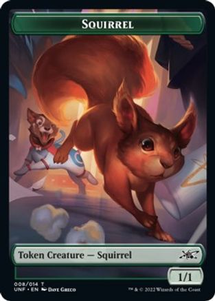 Squirrel // Food (011) Double-sided Token (UNF-) - Unfinity Foil