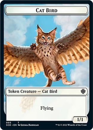 Cat Bird // Faerie Double-Sided Token (SCD-5 // 10) - Starter Commander Decks