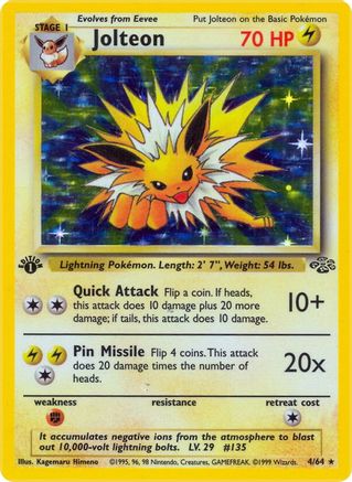Jolteon (004/64) 1st Edition Holofoil [Jungle] - Holo Rare