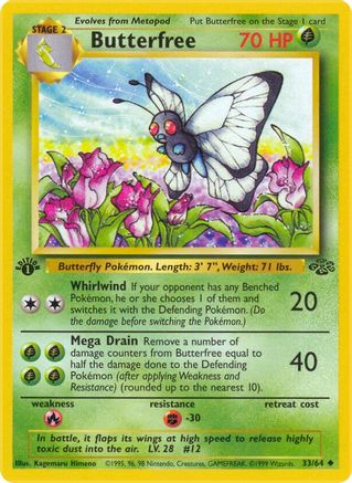 Butterfree (033/64) 1st Edition [Jungle] - Uncommon
