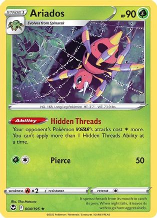 Ariados (004/195) Holofoil [Silver Tempest] - Holo Rare