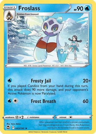 Froslass (043/195) Reverse Holofoil [Silver Tempest] - Rare